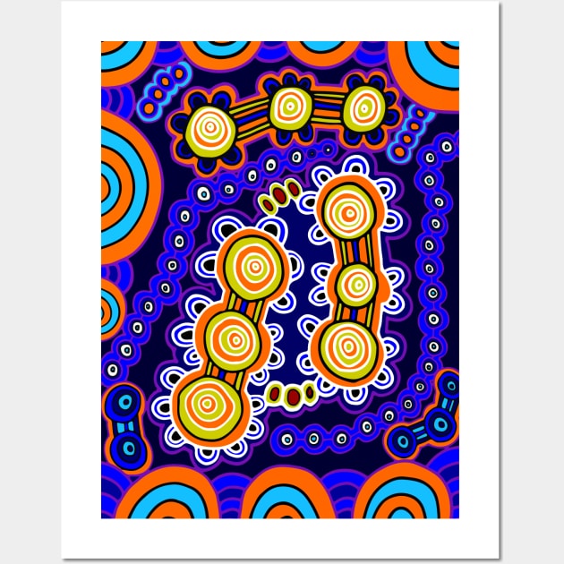 Aboriginal Art - Yugarabul Gathering Wall Art by hogartharts